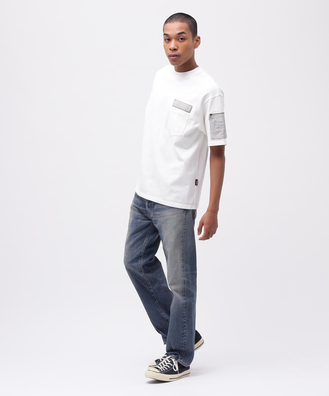 皮革拼接工裝短袖T恤 LEATHER PATCHED FATIGUE T-SHIRT 《50th Anniversary》
