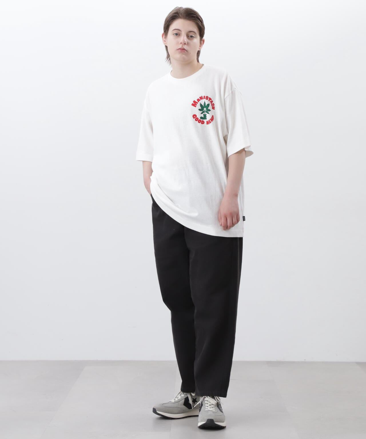 MANASTASH HEMP TEE GOOD HEMP 大麻纖維印花 T恤