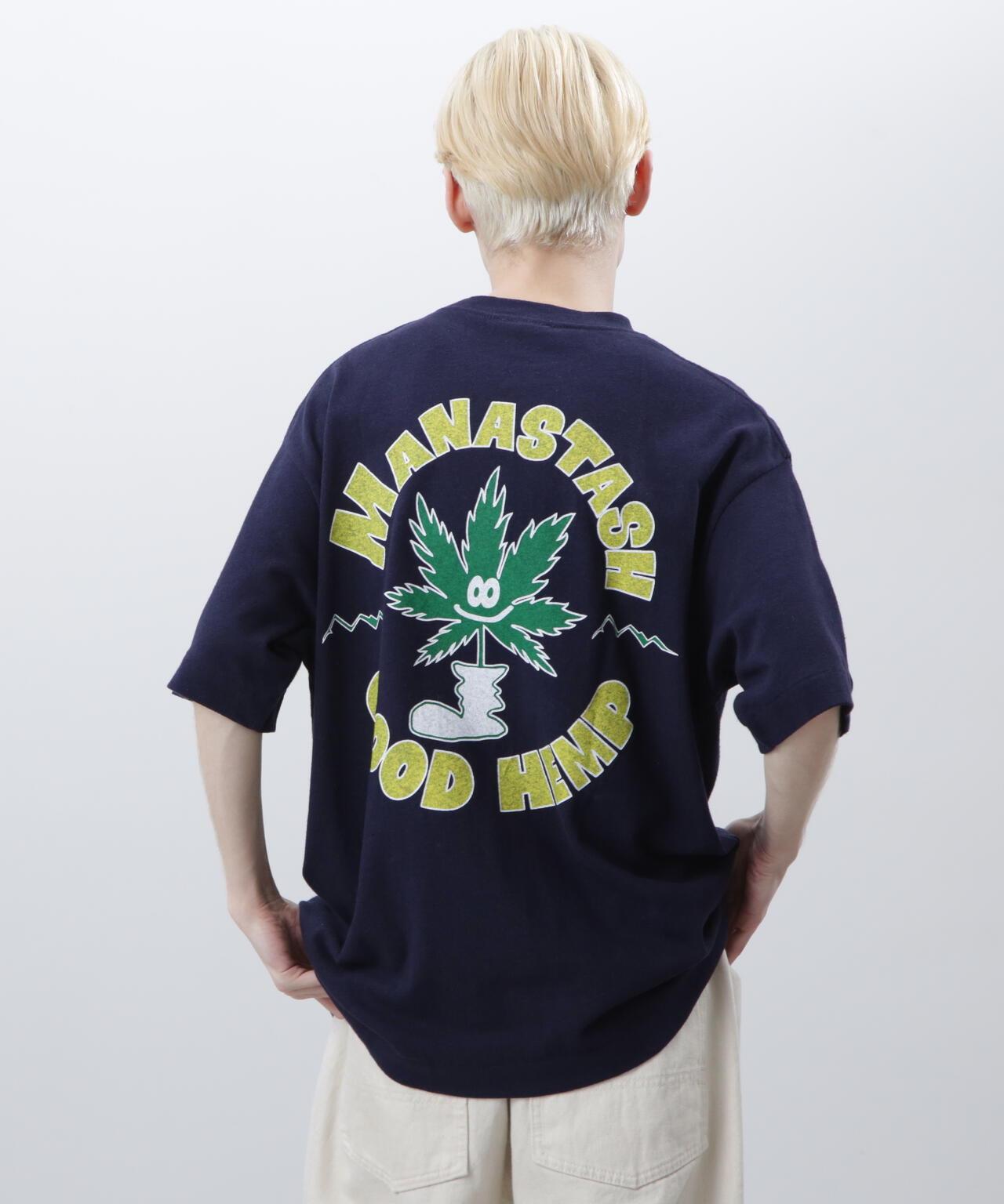 MANASTASH HEMP TEE GOOD HEMP 大麻纖維印花 T恤