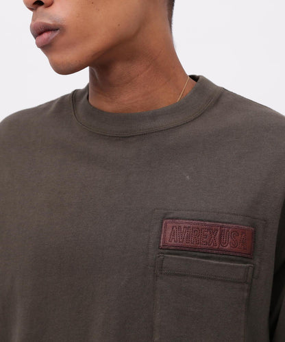 皮革拼接工裝短袖T恤 LEATHER PATCHED FATIGUE T-SHIRT 《50th Anniversary》