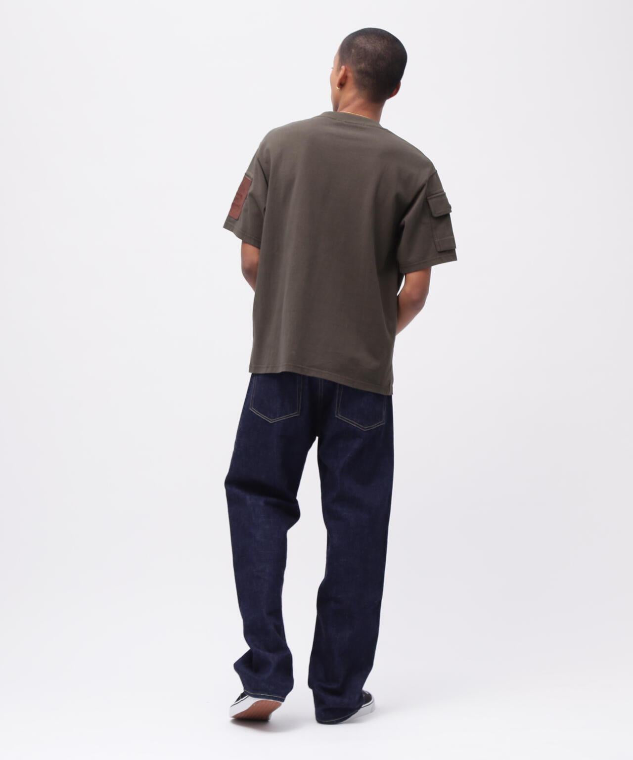 皮革拼接工裝短袖T恤 LEATHER PATCHED FATIGUE T-SHIRT 《50th Anniversary》