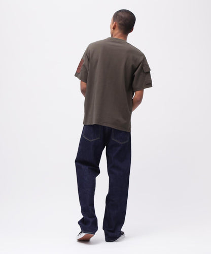 皮革拼接工裝短袖T恤 LEATHER PATCHED FATIGUE T-SHIRT 《50th Anniversary》