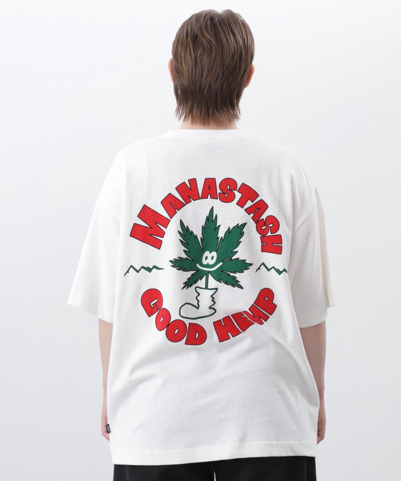 MANASTASH HEMP TEE GOOD HEMP 大麻纖維印花 T恤