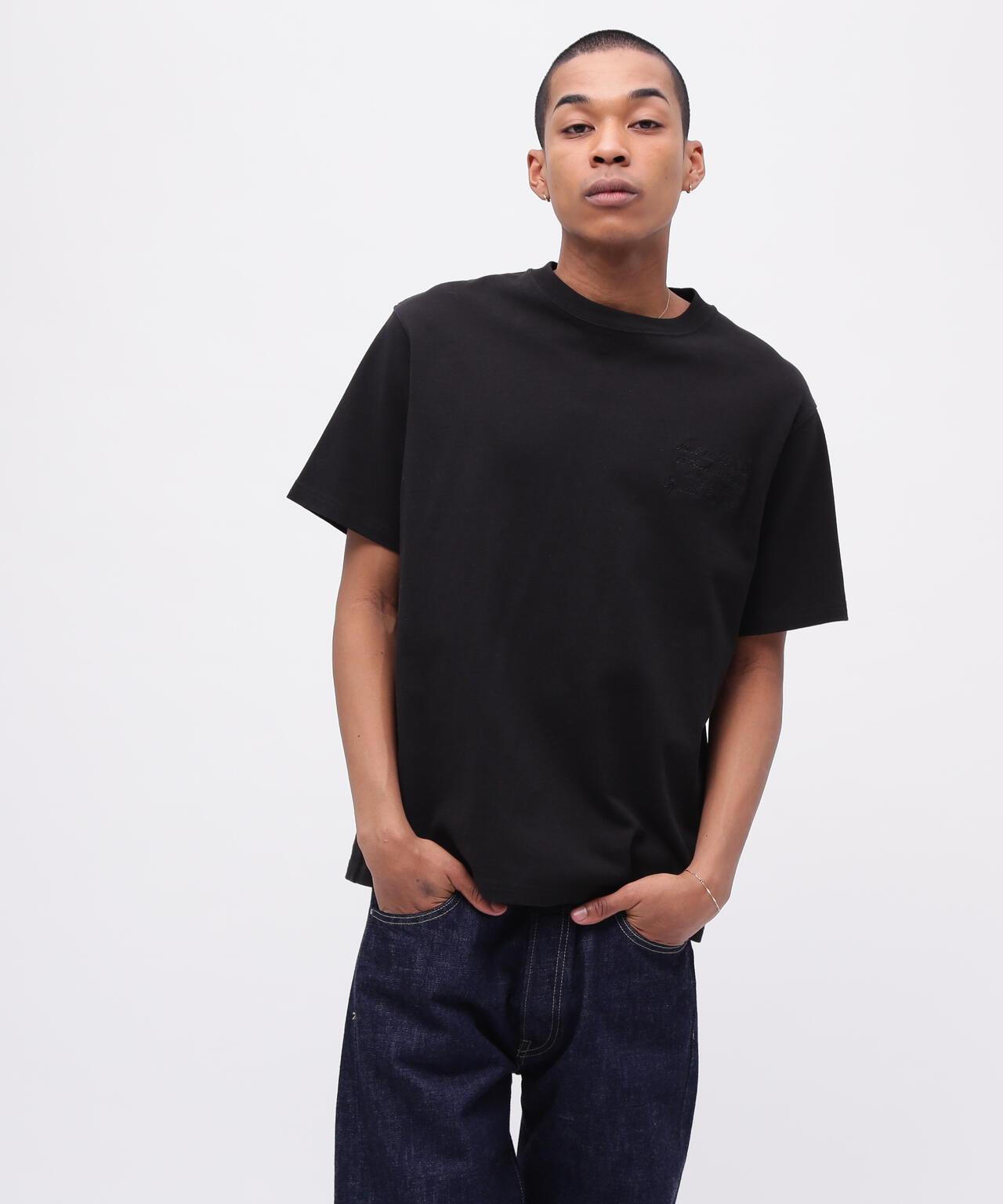《50th Anniversary》LEATHER PATCHED VARSITY T-SHIRT 皮革貼片設計 短袖T恤