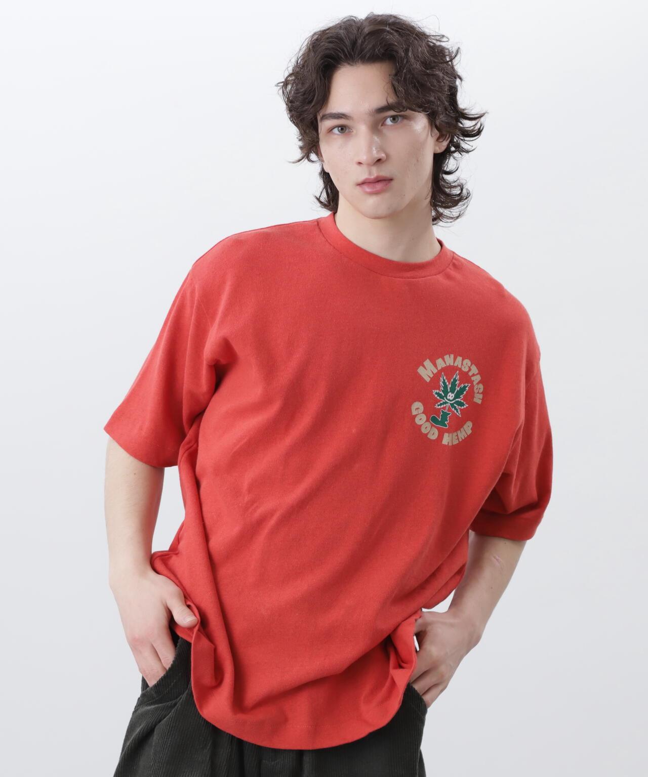MANASTASH HEMP TEE GOOD HEMP 大麻纖維印花 T恤