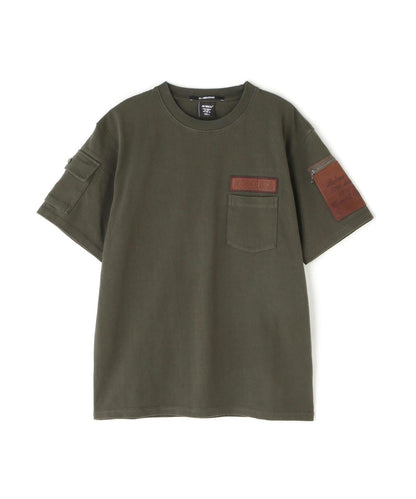 皮革拼接工裝短袖T恤 LEATHER PATCHED FATIGUE T-SHIRT 《50th Anniversary》