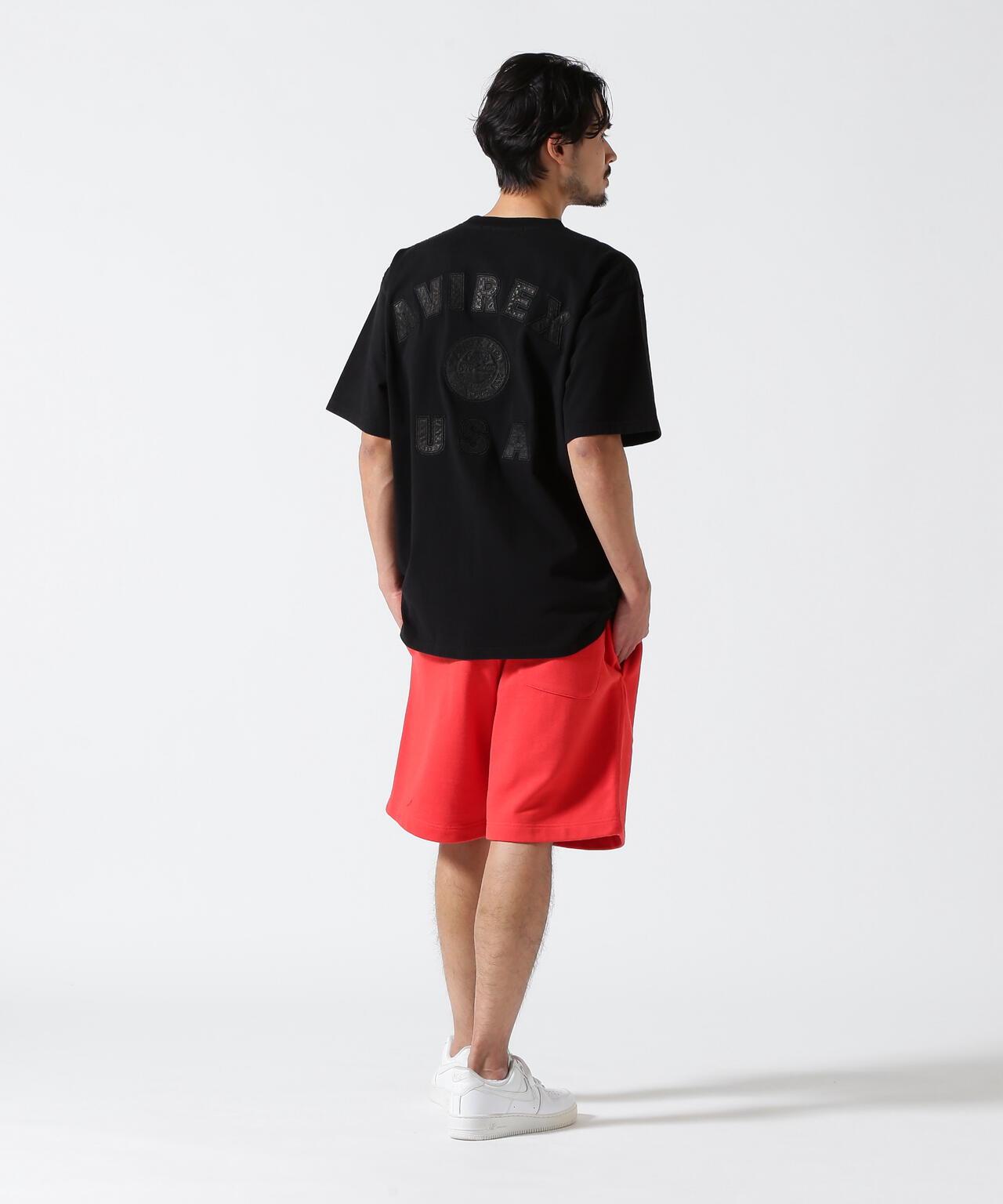 《50th Anniversary》LEATHER PATCHED VARSITY T-SHIRT 皮革貼片設計 短袖T恤