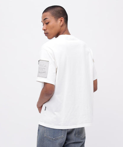 皮革拼接工裝短袖T恤 LEATHER PATCHED FATIGUE T-SHIRT 《50th Anniversary》