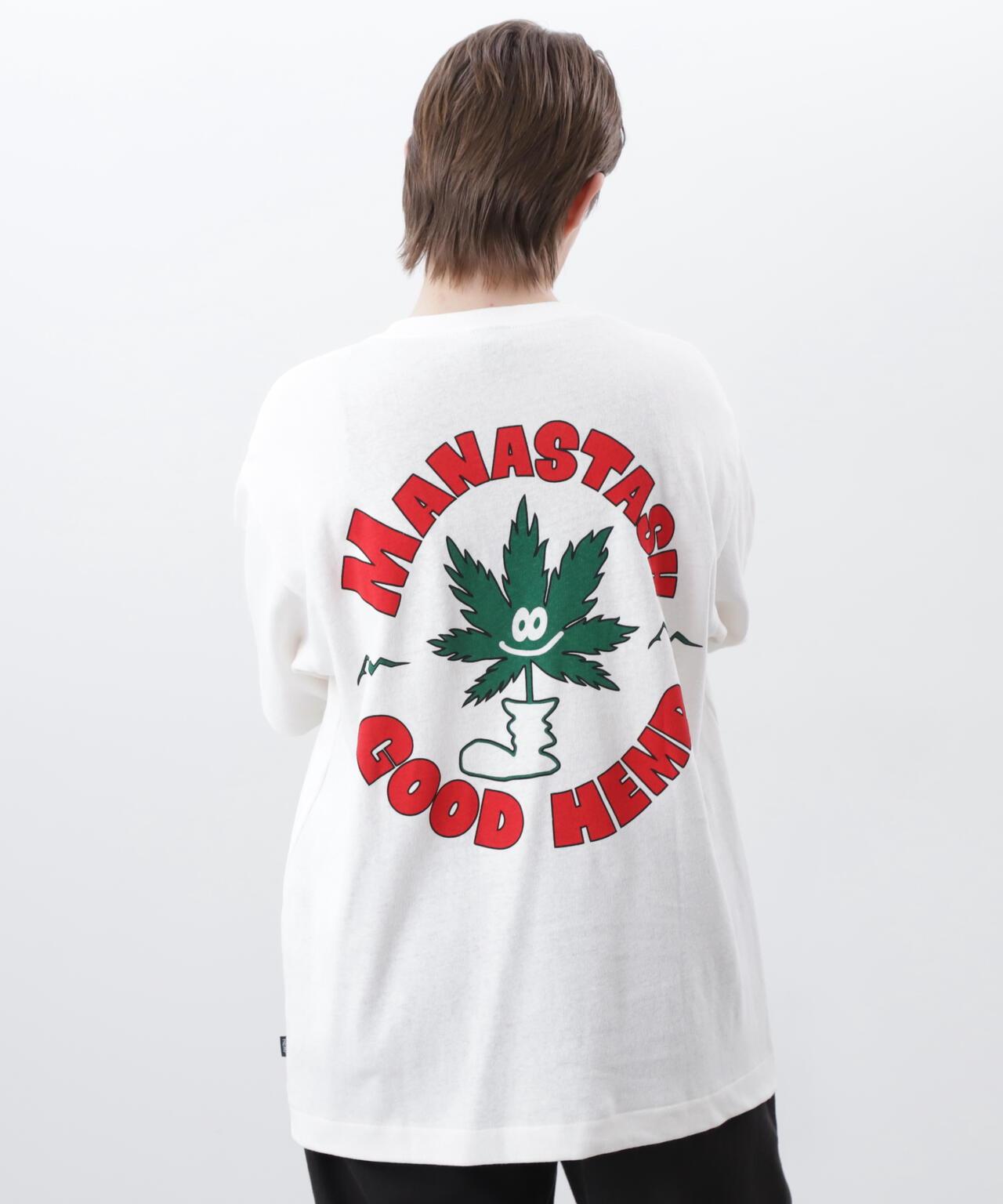 MANASTASH HEMP TEE GOOD HEMP 大麻纖維印花 T恤