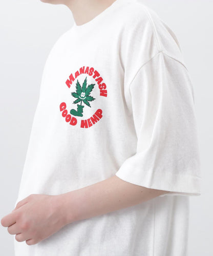 MANASTASH HEMP TEE GOOD HEMP 大麻纖維印花 T恤