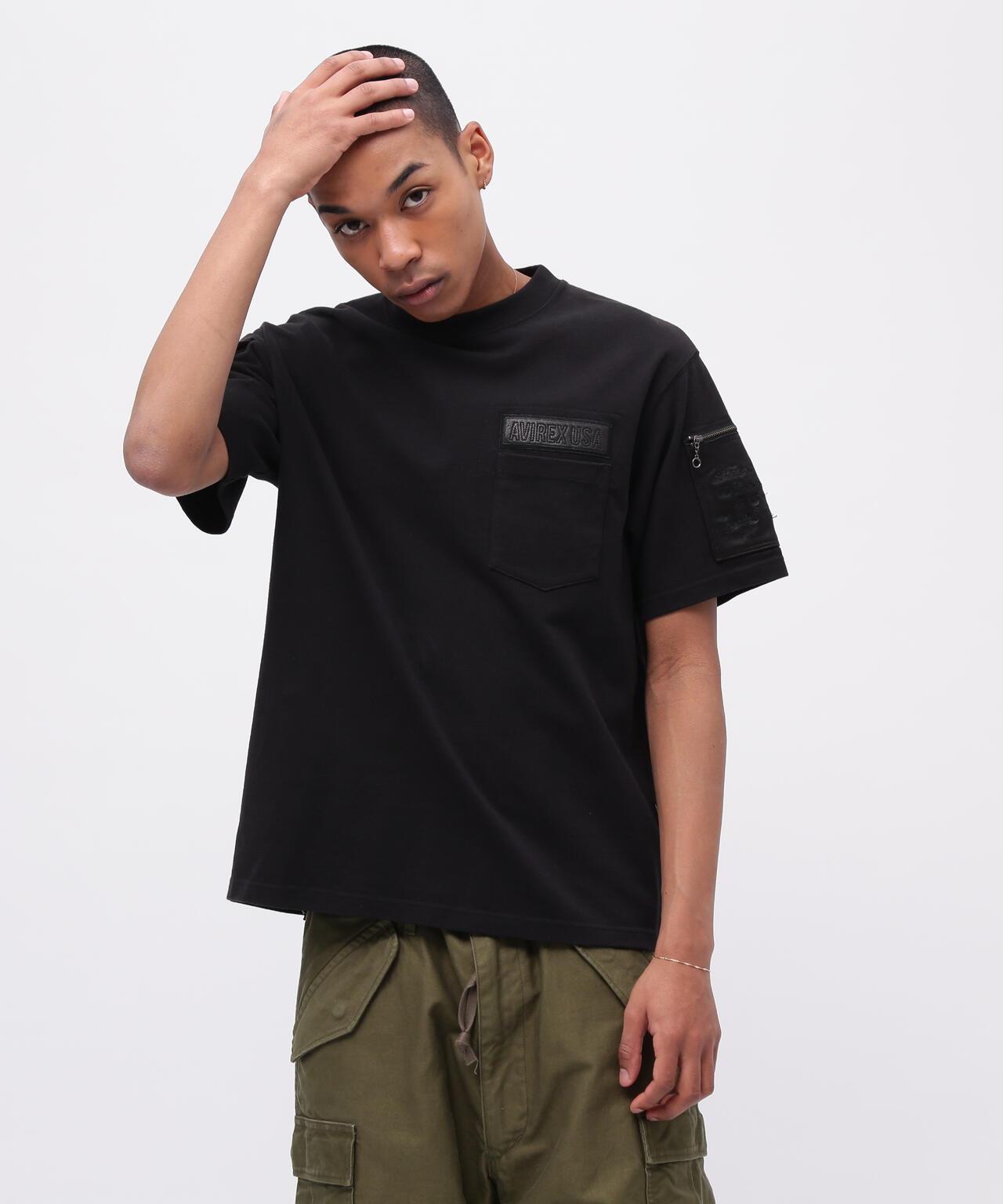 皮革拼接工裝短袖T恤 LEATHER PATCHED FATIGUE T-SHIRT 《50th Anniversary》