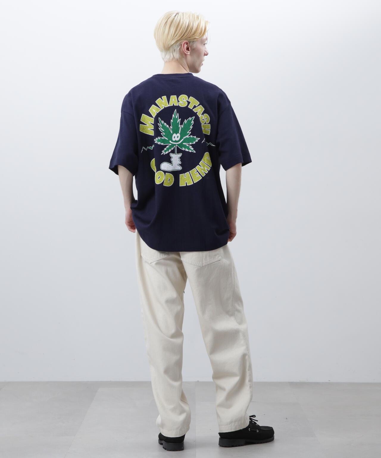 MANASTASH HEMP TEE GOOD HEMP 大麻纖維印花 T恤