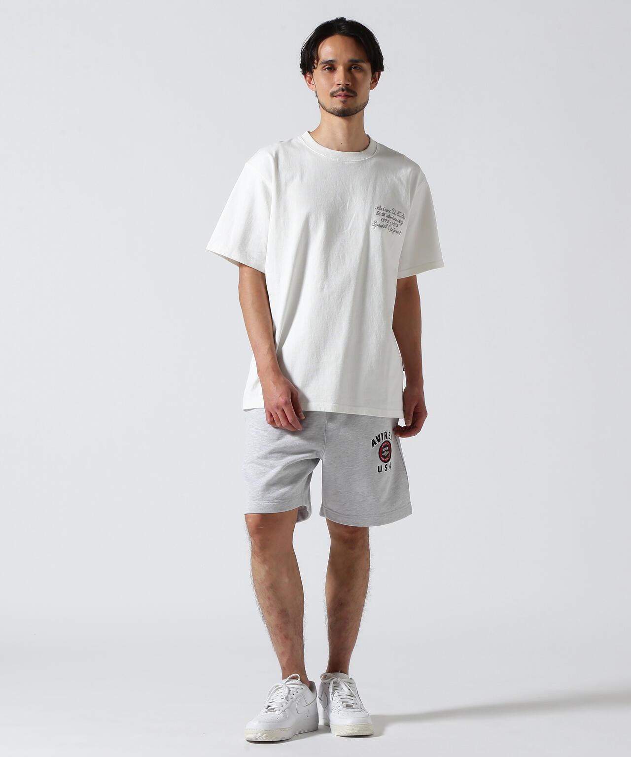 《50th Anniversary》LEATHER PATCHED VARSITY T-SHIRT 皮革貼片設計 短袖T恤