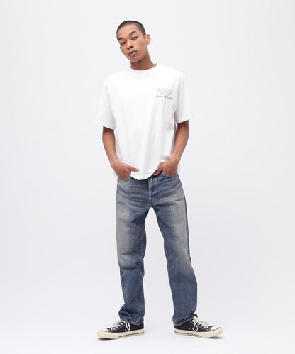 《50th Anniversary》LEATHER PATCHED VARSITY T-SHIRT 皮革貼片設計 短袖T恤