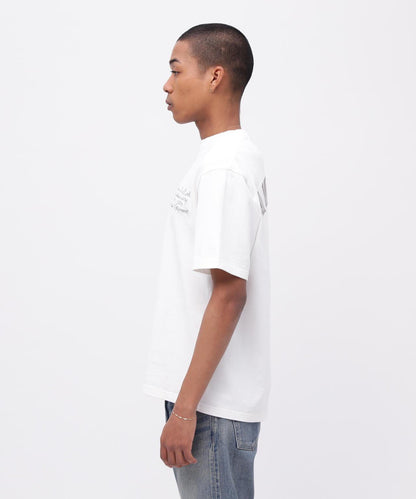 《50th Anniversary》LEATHER PATCHED VARSITY T-SHIRT 皮革貼片設計 短袖T恤