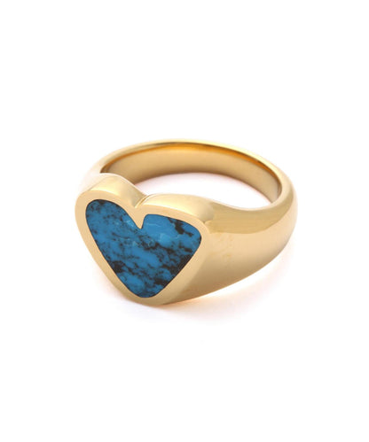 PREEK ROUGH HEART TURQUOISE RING 戒指