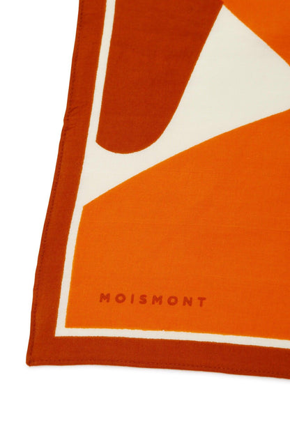 MOISMONT 鳥紋印花絲巾