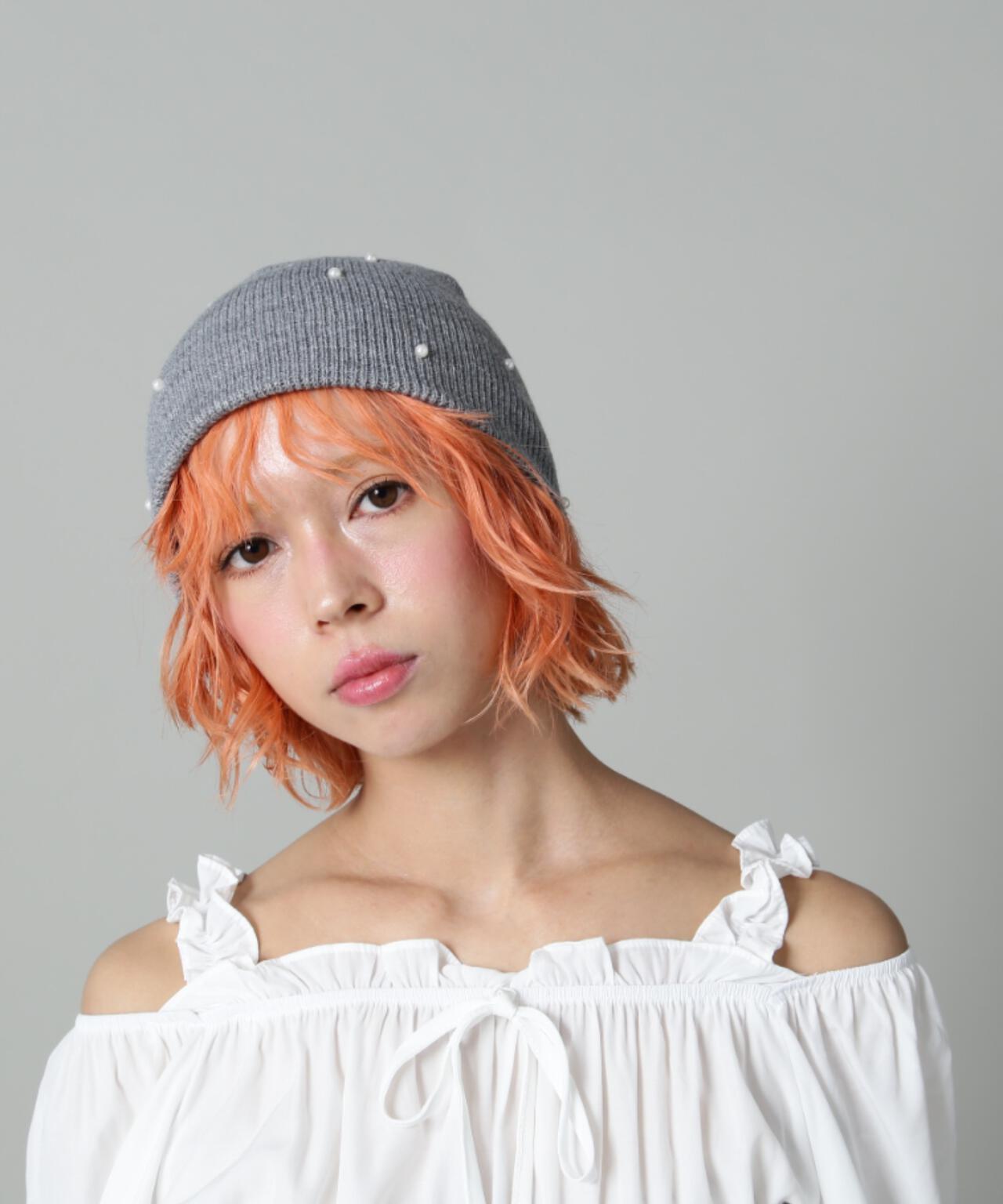 SIS/エスアイエス 珍珠裝飾針織帽