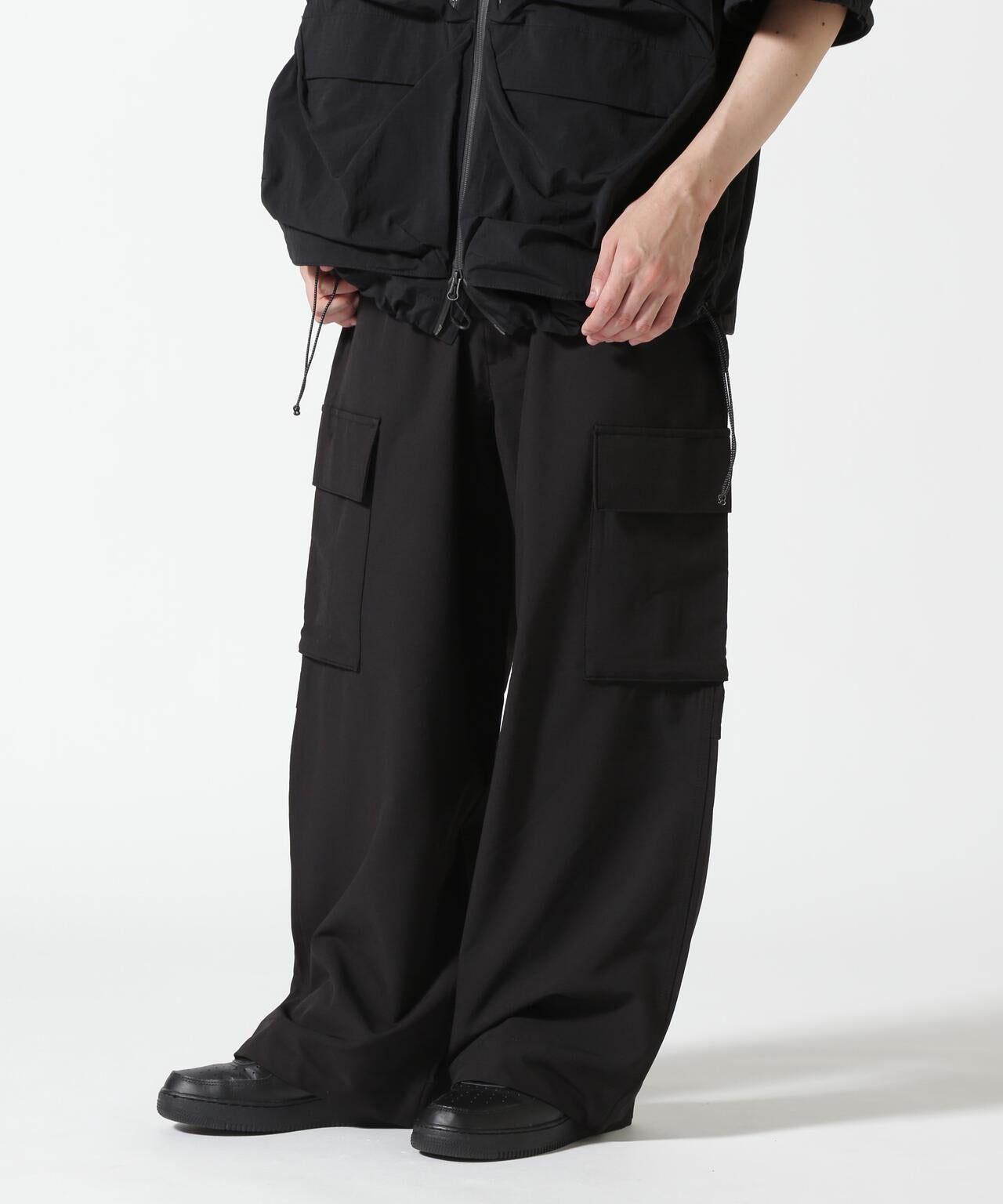 彈力聚酯工裝褲 B omnivore/ビーオムニボー STRETCH POLYESTER CARGO PANTS
