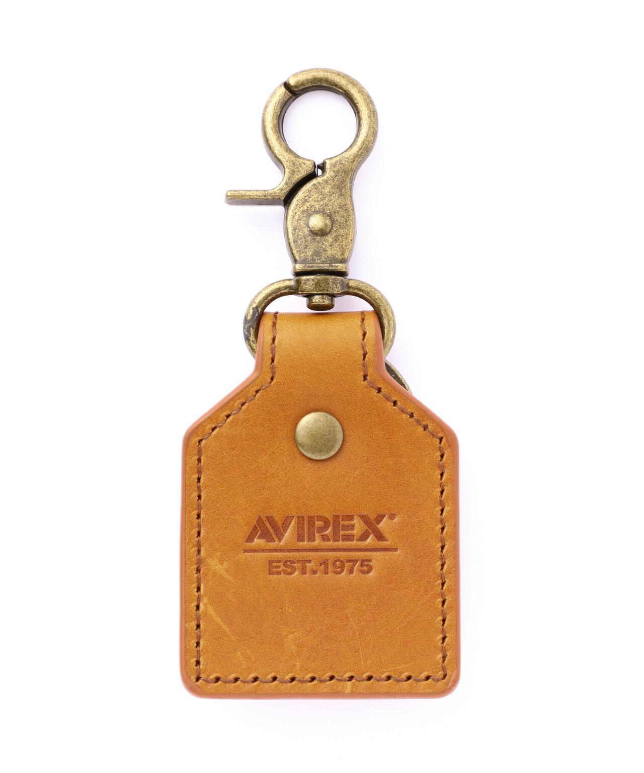 AVIREX KEY HOLDER EMBOSSED LEATHER 皮革壓紋鑰匙扣