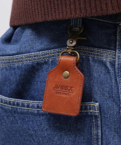 AVIREX KEY HOLDER EMBOSSED LEATHER 皮革壓紋鑰匙扣