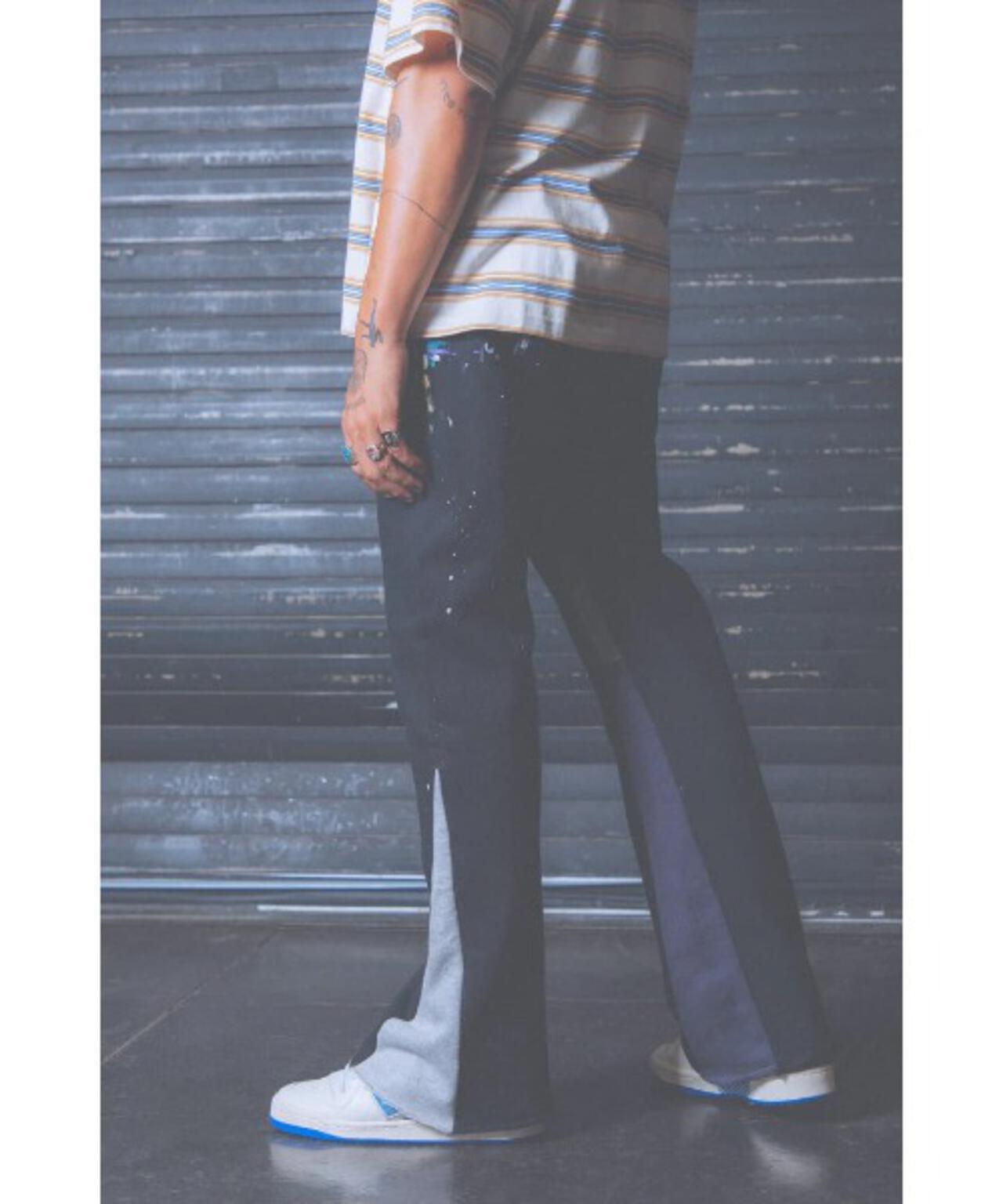拼色微喇設計 CONTRAST BOOTCUT SWEATPANTS 衛褲 (M2021-W196/M2022-W608)