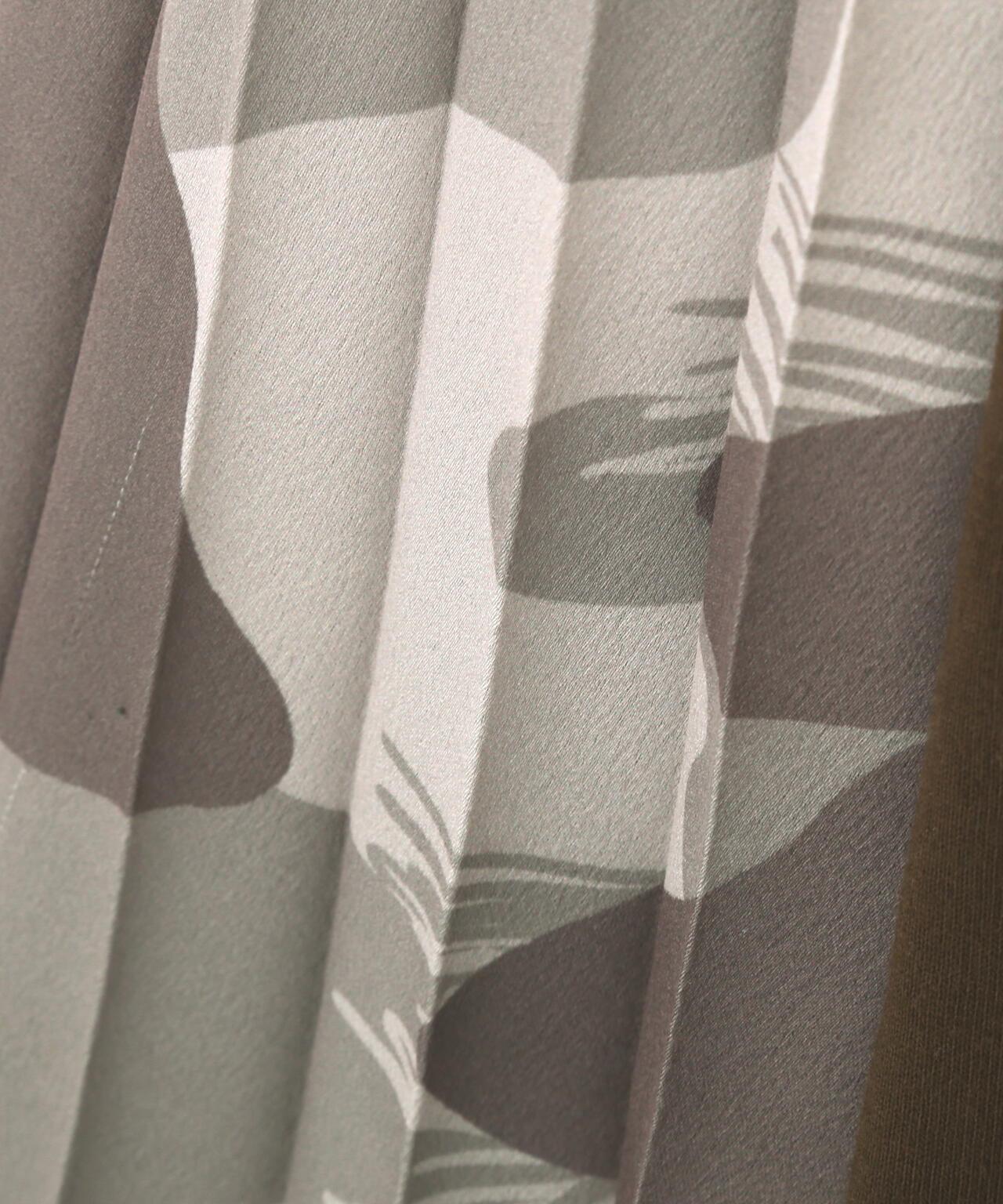 PLEATED CAMO MIX GATHER POCKET ONE PIECE 褶皺迷彩拼接抽褶口袋連衣裙