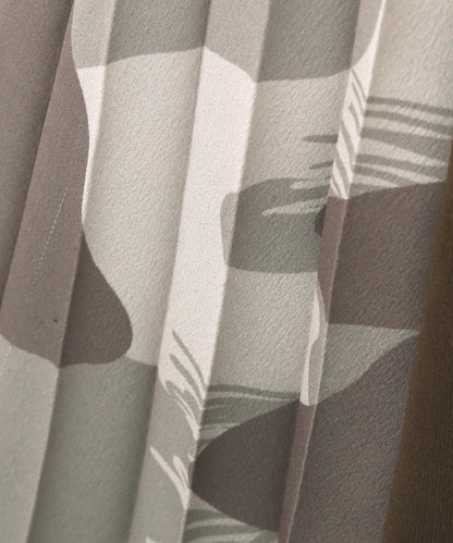 PLEATED CAMO MIX GATHER POCKET ONE PIECE 褶皺迷彩拼接抽褶口袋連衣裙