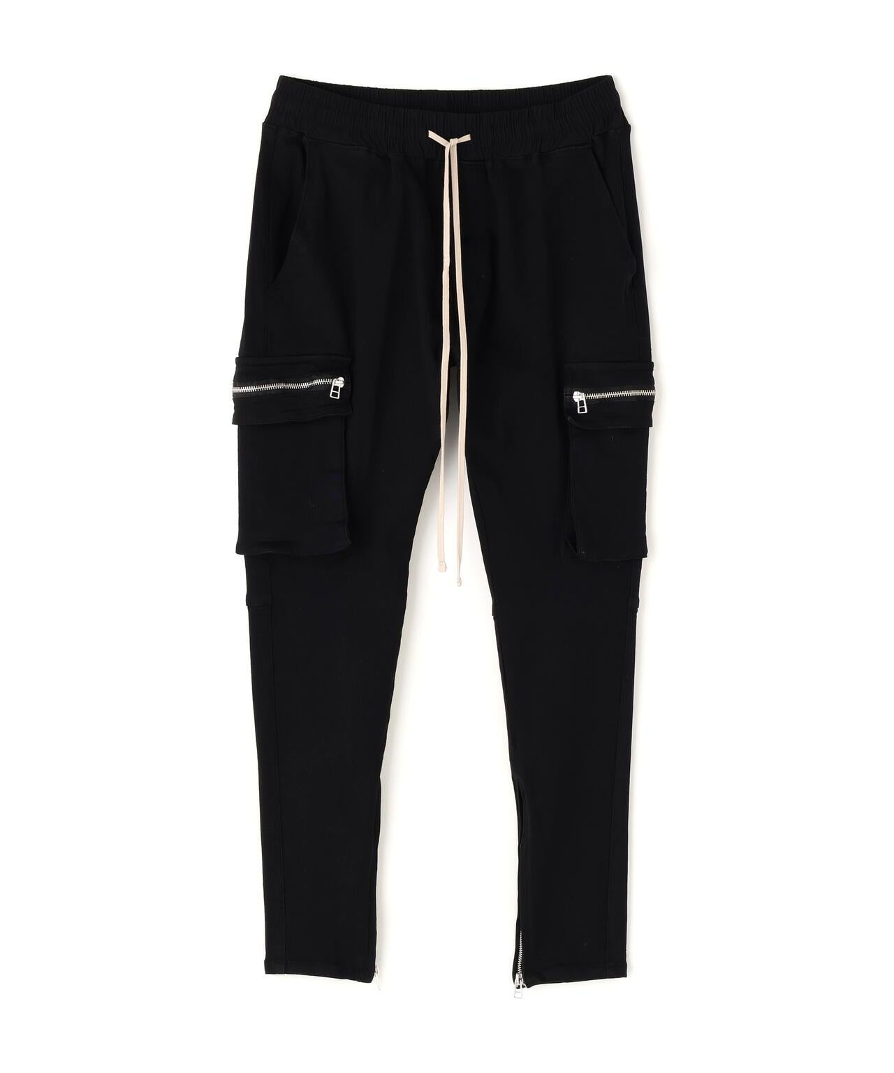 DankeSchon PREMIUM SUPER STRETCH TC BLACK FLAP ZIP CARGO PANTS 超彈力黑色翻蓋拉鍊工裝褲