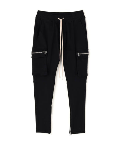 DankeSchon PREMIUM SUPER STRETCH TC BLACK FLAP ZIP CARGO PANTS 超彈力黑色翻蓋拉鍊工裝褲