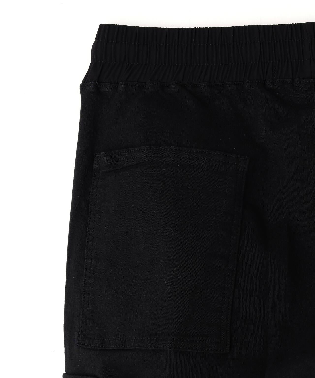 DankeSchon PREMIUM SUPER STRETCH TC BLACK FLAP ZIP CARGO PANTS 超彈力黑色翻蓋拉鍊工裝褲