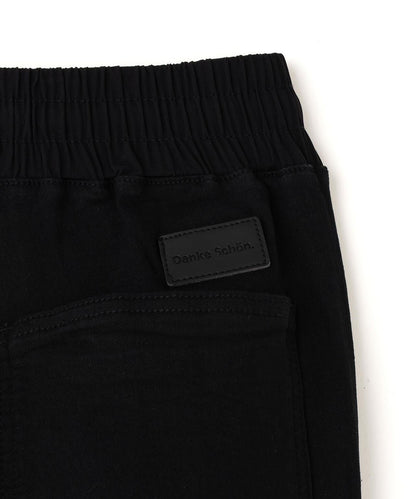 DankeSchon PREMIUM SUPER STRETCH TC BLACK FLAP ZIP CARGO PANTS 超彈力黑色翻蓋拉鍊工裝褲