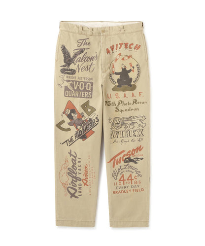 RESTORE COLLECTION 60’s ARMY CHINO PANTS "ARCHIVE GRAPHIC" 休閒褲