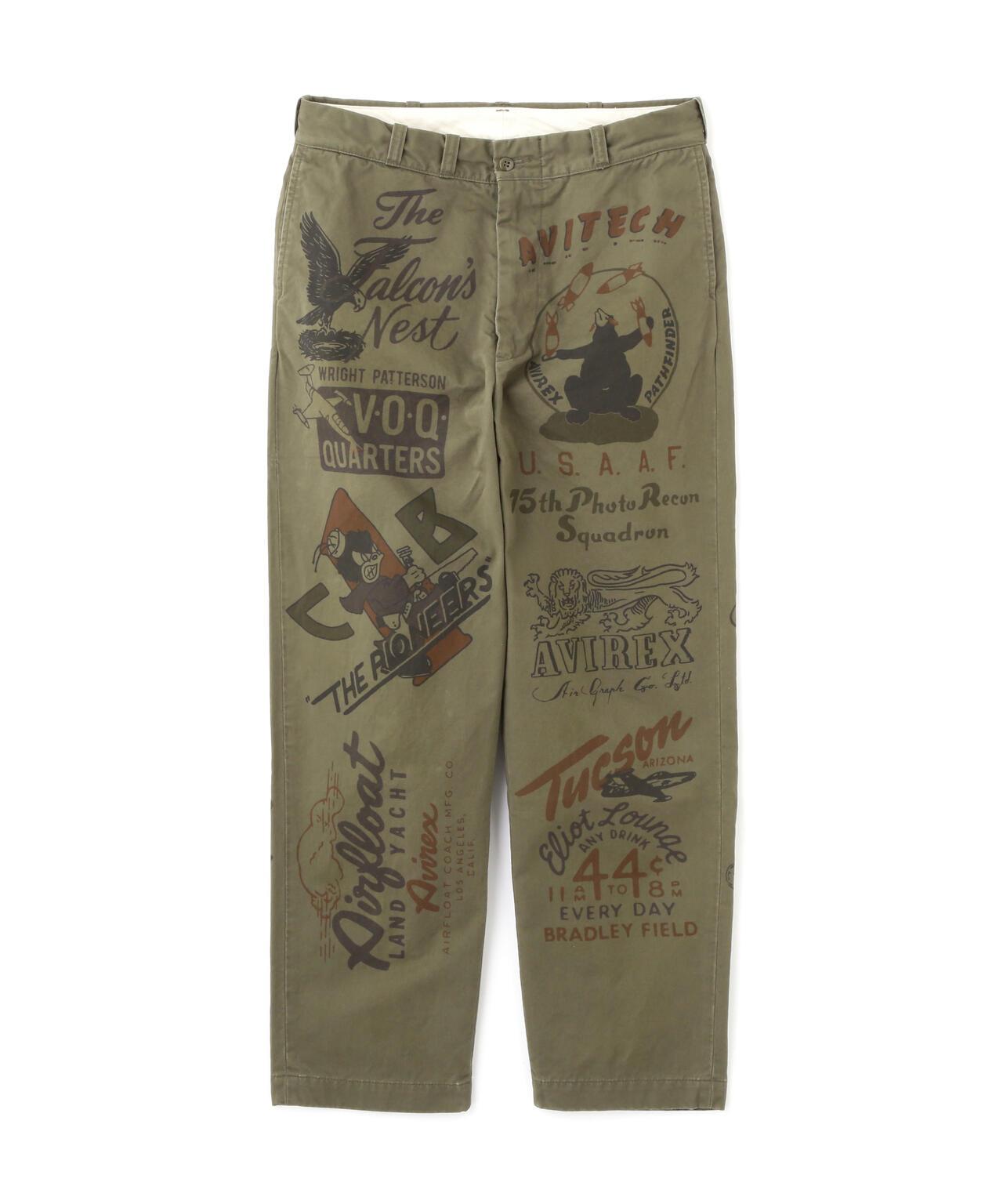 RESTORE COLLECTION 60’s ARMY CHINO PANTS "ARCHIVE GRAPHIC" 休閒褲