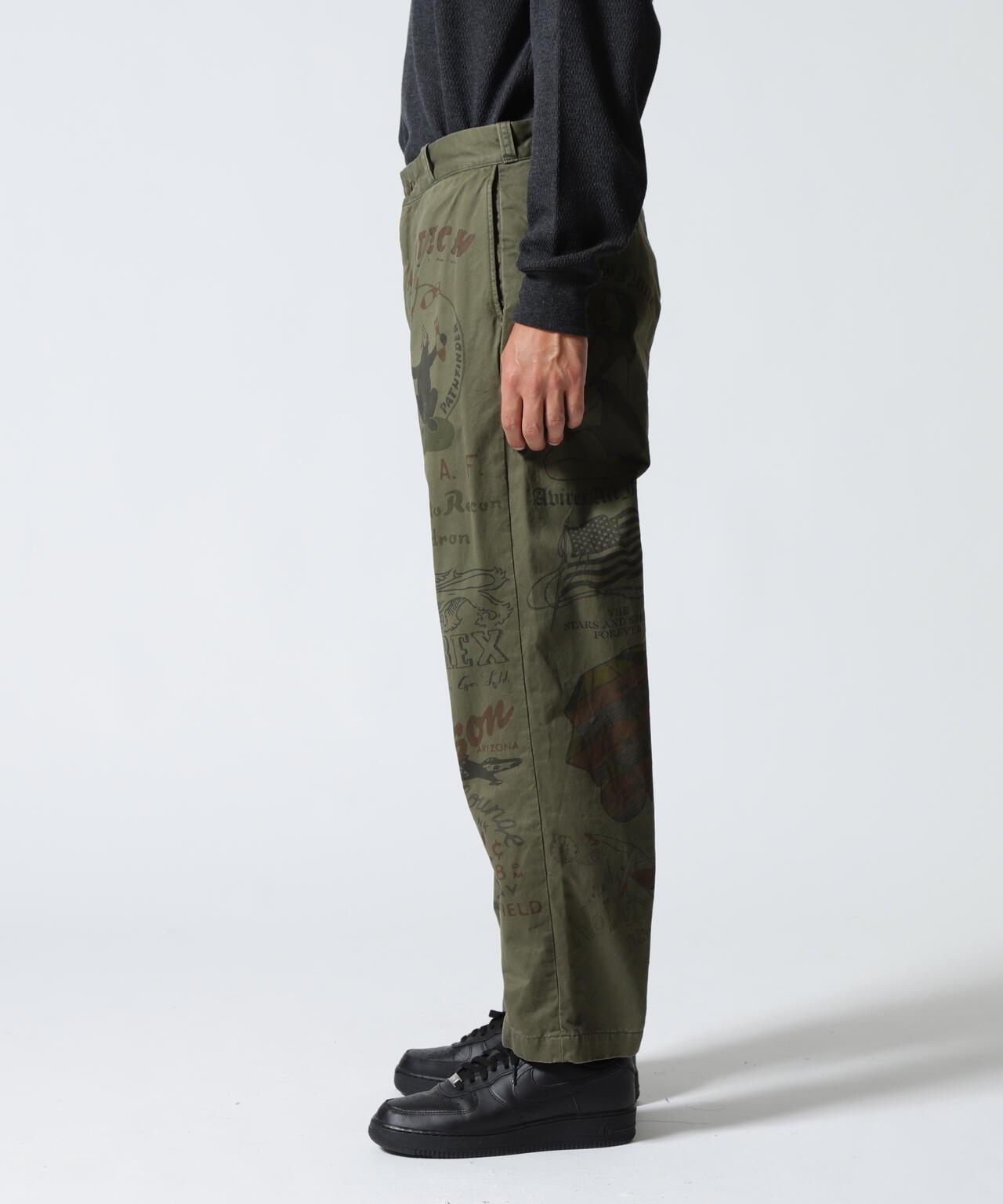 RESTORE COLLECTION 60’s ARMY CHINO PANTS "ARCHIVE GRAPHIC" 休閒褲