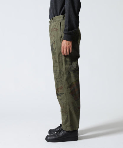 RESTORE COLLECTION 60’s ARMY CHINO PANTS "ARCHIVE GRAPHIC" 休閒褲
