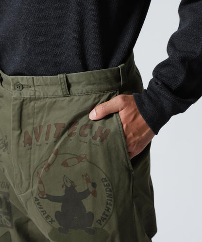 RESTORE COLLECTION 60’s ARMY CHINO PANTS "ARCHIVE GRAPHIC" 休閒褲