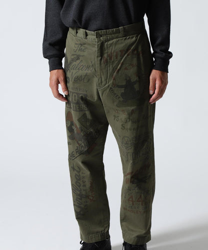 RESTORE COLLECTION 60’s ARMY CHINO PANTS "ARCHIVE GRAPHIC" 休閒褲