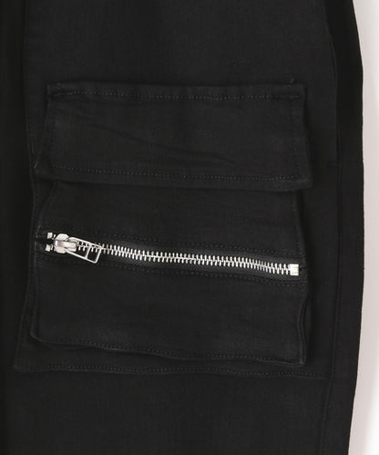 黑色翻蓋設計 PREMIUM TC BLACK FLAP PANTS 褲子