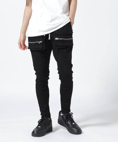 黑色翻蓋設計 PREMIUM TC BLACK FLAP PANTS 褲子