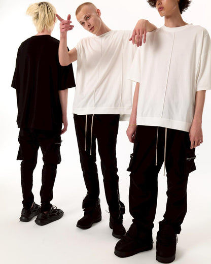 黑色翻蓋設計 PREMIUM TC BLACK FLAP PANTS 褲子