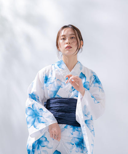 變織紅梅面料 兩件套浴衣 A款