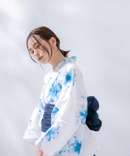 變織紅梅面料 兩件套浴衣 A款