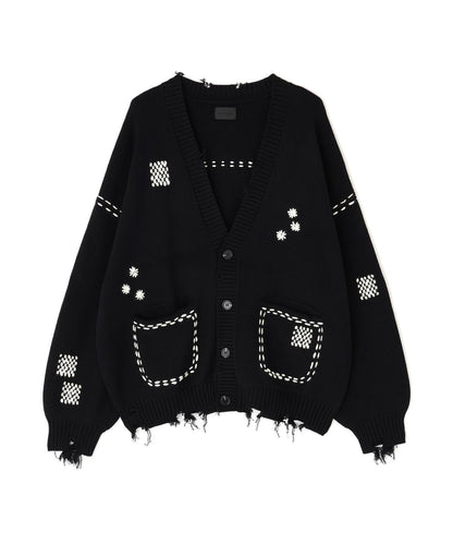 DankeSchon ダンケシェーン HAND STITCH KNIT CARDIGAN 手工縫線針織開衫