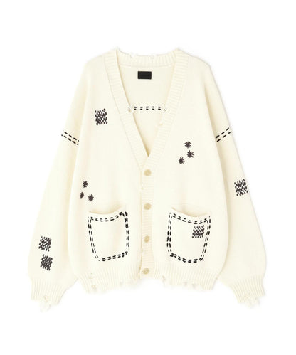 DankeSchon ダンケシェーン HAND STITCH KNIT CARDIGAN 手工縫線針織開衫