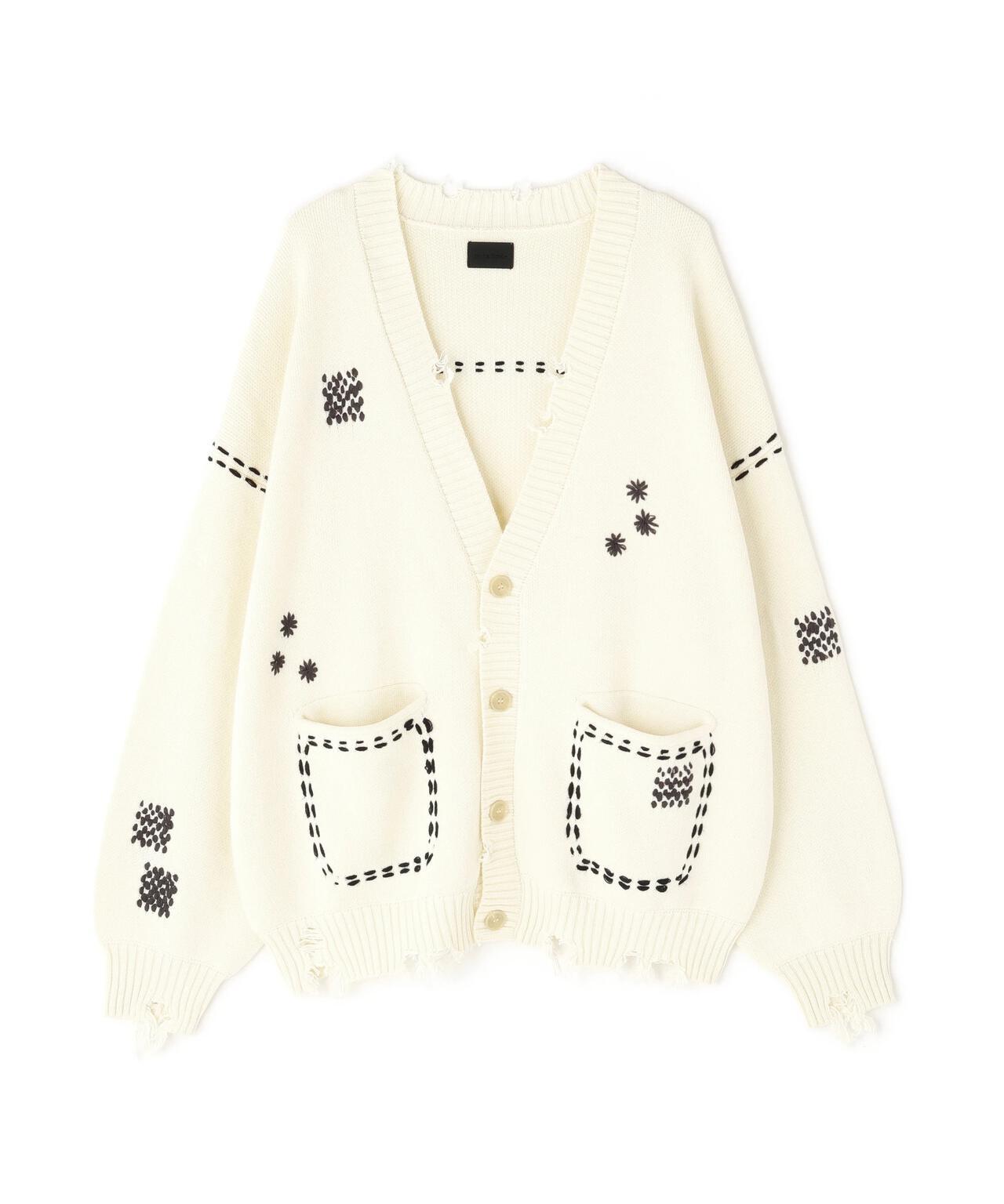 DankeSchon ダンケシェーン HAND STITCH KNIT CARDIGAN 手工縫線針織開衫