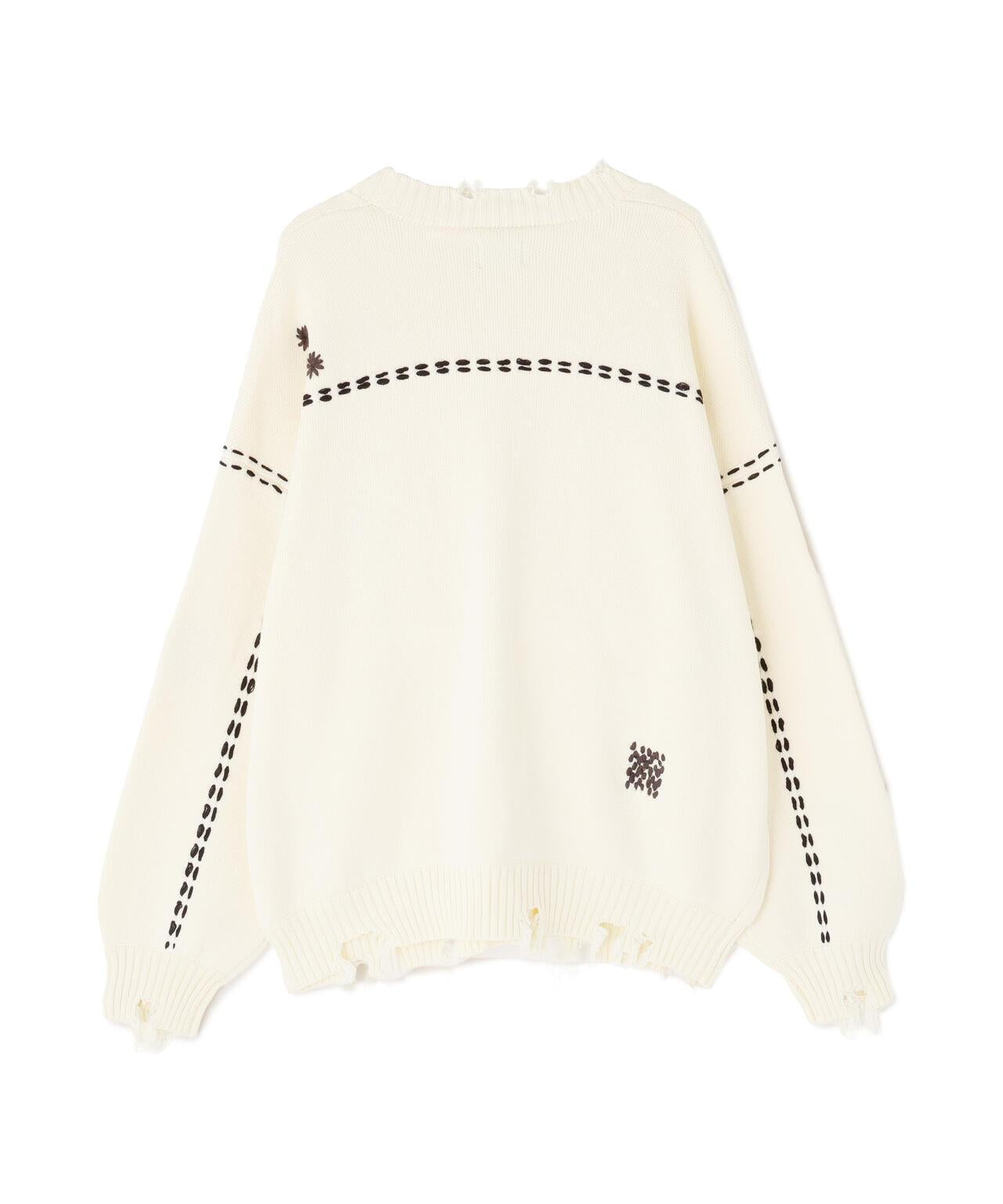 DankeSchon ダンケシェーン HAND STITCH KNIT CARDIGAN 手工縫線針織開衫