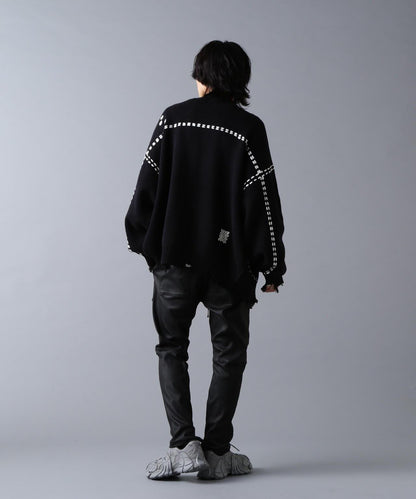 DankeSchon ダンケシェーン HAND STITCH KNIT CARDIGAN 手工縫線針織開衫