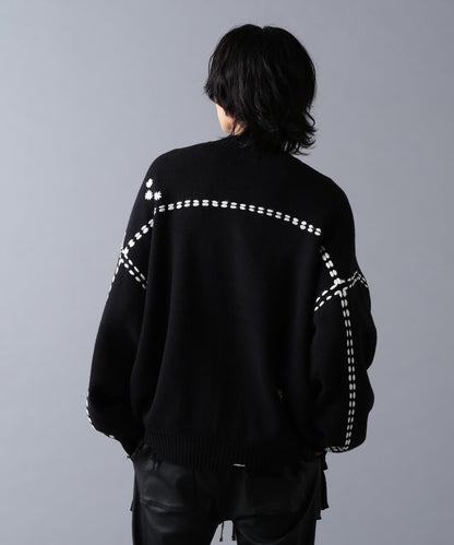 DankeSchon ダンケシェーン HAND STITCH KNIT CARDIGAN 手工縫線針織開衫