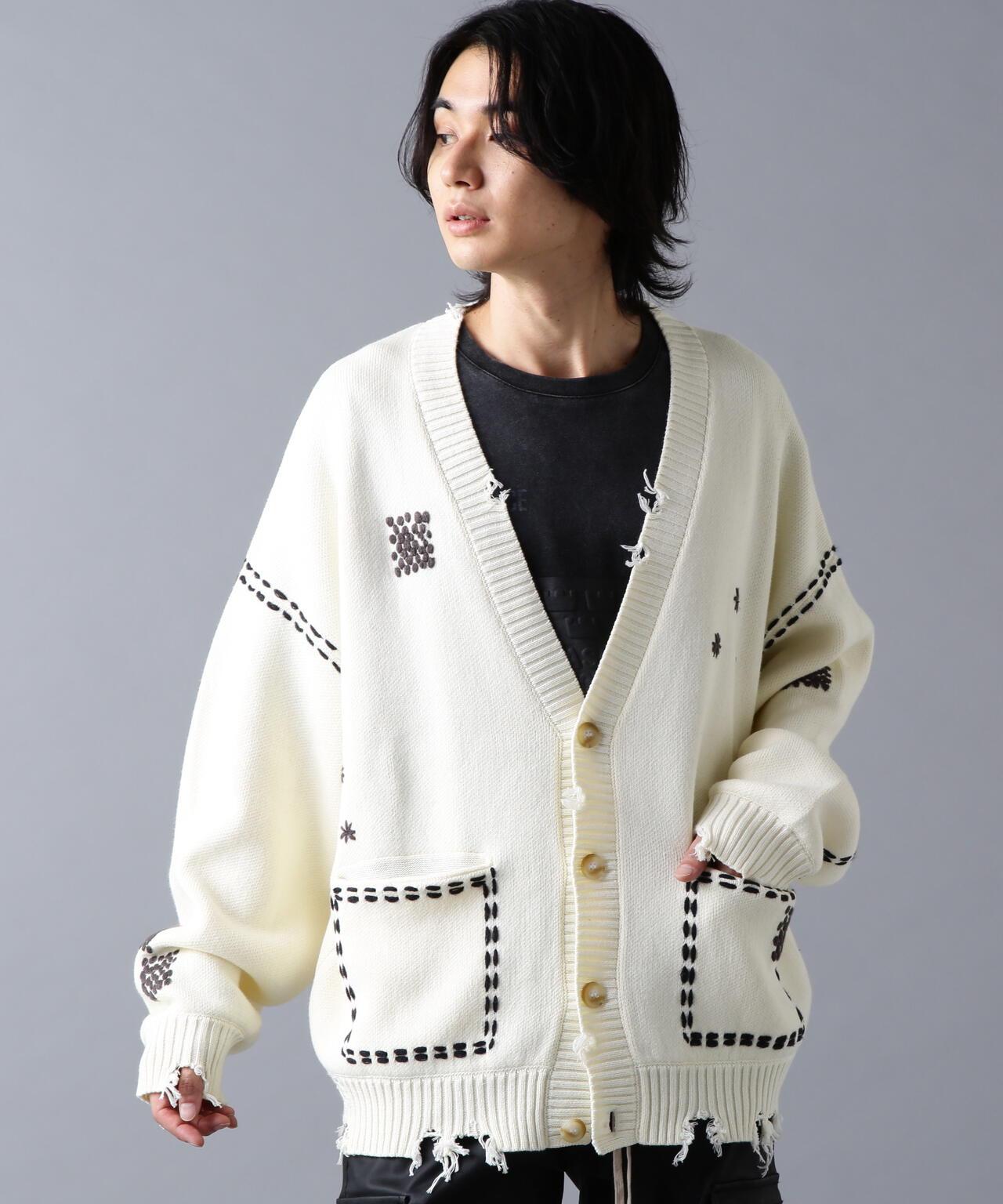 DankeSchon ダンケシェーン HAND STITCH KNIT CARDIGAN 手工縫線針織開衫